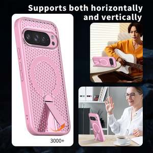 Funda Magnética de Malla Refrigerante y Elegante para Mujer, para Google <span class=keywords><strong>Pixel</strong></span> 9 10 11 Pro XL, con Soporte Integrado, Antigolpes y Protectora - Product Image 4