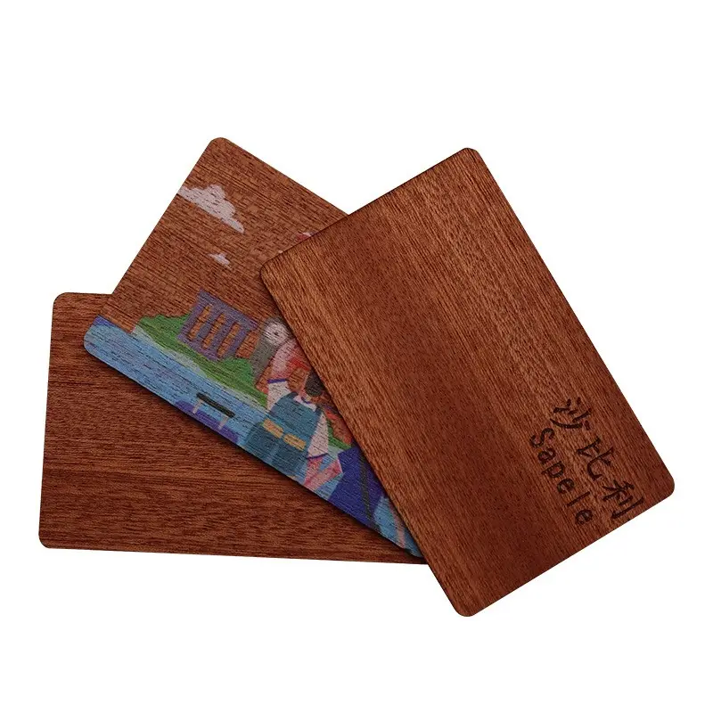 חרוט מותאם אישית ריק sababli כרטיסי ביקור מעץ nfc rid עבור חריטה לייזר