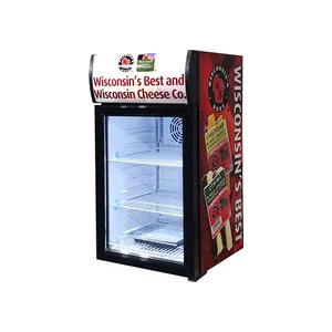 Meisda SC52B ตู้เย็นขนาดเล็ก 52 ลิตร ตู้เย็นจอแสดงผล LED เคาน์เตอร์สีอุณหภูมิเดียวพร้อมกล่องโคมไฟ