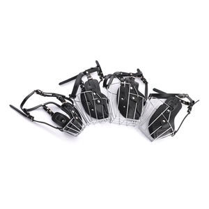 조절 가능한 스트랩이있는 통기성 개 안전 총구 중형 대형 개를위한 전술 바구니 총구 개 총구 - Product Image 3