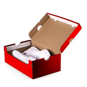 Toptan özel Logo konfeksiyon giyim ayakkabı nakliye kutusu oluklu giyim Mailer ayakkabı kutusu