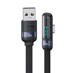 USAMS SJ651 Game charging cable 90 degree elbow Fast Charging 6A Type C Cable For Huawei