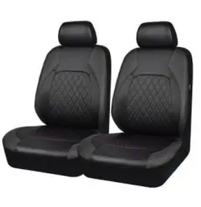 Fundas universales de cuero PU para asiento de coche, funda de asiento de airbag completa adecuada para coches