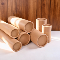 Tubes en carton kraft écologiques personnalisés pour emballage de brillant à lèvres, petit format, avec logo imprimé, pour parfum