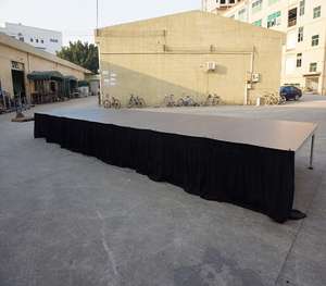 Scène portable RK à installation rapide avec pieds réglables, structure en aluminium, conception emboîtable, plateforme en aluminium-contreplaqué couleur argent pour - Product Image 3