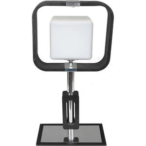 Dessus de table carré Irina 1XE27 L.25xAn. 14XAl.50cm Wengue/Chrome Lampes de table de style unique - Product Image 1