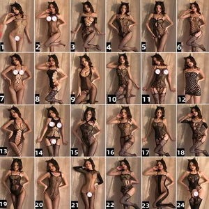 Factory Wholesale Mesh Fishnet Bodystockings Sexy Lingerie See Through Crotchless Bodysuit Women Underwear Body Stockings