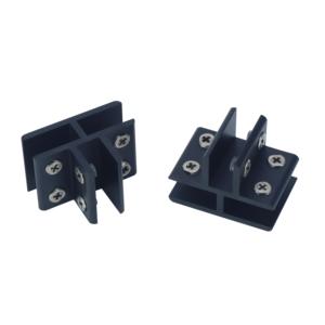 Collier de serrage en T en alliage d'aluminium pour panneaux verre/bois/<span class=keywords><strong>carrelage</strong></span> 6-12mm, anodisé argent/noir, pour portes/fenêtres, facile à installer - Product Image 2