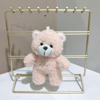 Peluche Ourson Brun Mini 15cm avec Logo T-Shirt Songshan Toys, Pendentif Breloque Porte-clés, Cadeau Promotionnel