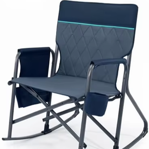 Timber Ridge Folding Oversized Rocking <b>Camping</b> Chair 400lbs Capacity Portable Outdoor Rocker Hard Armrests <b>Cup</b> Holder Side - Product Image 1