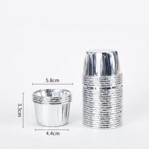 Lot de 50 tasses à <span class=keywords><strong>muffin</strong></span> avec revêtement or et argent, sachets épais, personnalisés, pour rouleau, haute température, vente en gros, 100 pièces - Product Image 6