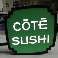 Boîte à lumière led Double face à la mode, boîte à lumière aérienne pour la publicité des magasins de détail