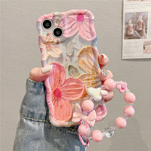 <span class=keywords><strong>Coque</strong></span> en TPU de fleur IMD de couverture arrière de mode pour <span class=keywords><strong>iphone</strong></span> <span class=keywords><strong>11</strong></span> 12 13 14 15 pro max avec chaîne de fleurs - Product Image 1