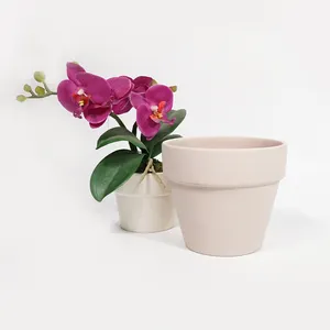 Atacado Fabrica Fábrica Cerâmica Grande Vidros Plantadores Outdoor Garden Vasos De Flores Pote De Resina Para Planta