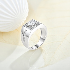 Fine jewelry custom oem <span class=keywords><strong>925</strong></span> <span class=keywords><strong>anelli</strong></span> di fidanzamento in <span class=keywords><strong>argento</strong></span> sterling italiano con diamanti da sposa per donna <span class=keywords><strong>uomo</strong></span> - Product Image 5