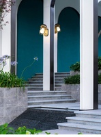 Savia-luces de pared de aluminio para exteriores, con Sensor de movimiento E27, impermeables, IP44, montado en superficie, luz de jardín exterior para puerta Delantera