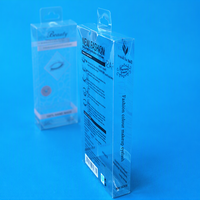 Boîtes pliantes en PVC transparent en acétate, impression de logo personnalisée, contenants rectangulaires en plastique recyclables pour cosmétiques, jetables pour cils