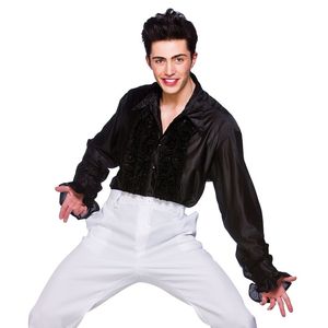 CHEMISES À VOLANTS DISCO <span class=keywords><strong>POUR</strong></span> <span class=keywords><strong>HOMME</strong></span> DES ANNÉES 1970 ADULTES ROBE FANTAISIE COSTUME 70'S FRILLY TOP 1960S - Product Image 1