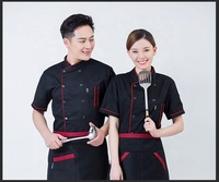 Spécial Chef Workwear Hommes À Manches Courtes Mince D'été Restaurant Restauration Cuisine Résistant À La Saleté Accessoire En Gros École