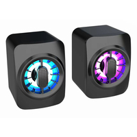 USB 2.0 filaire RGB ordinateur haut-parleur théâtre système de son jeu lumière LED haut-parleur de bureau Mini haut-parleurs