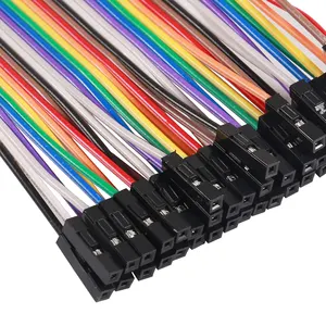 Custom Male to Female 1P 2P 3P 4P 5P 6P 10P 20P 30P 40P Cable DuPont 2.54mm Breadboard Line Flat Ribbon Jumper Wire harness