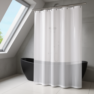 Cortina de Ducha Romana de PEVA 180x200 cm, Revestimiento Impermeable para Baño - Product Image 3