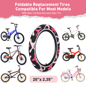Pneu de vélo pliable en caoutchouc tricolore ZUKKA 20''x2.35'', pneu extérieur de remplacement pour <span class=keywords><strong>BMX</strong></span> et vélos pour enfants - Product Image 3