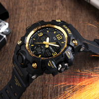 SKMEI 1155B jam tangan olahraga modis untuk pria jam tangan digital analog tahan air