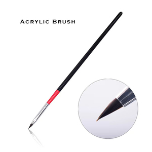 Juego de Pinceles para Decoración de Uñas, Mango de Plástico Negro, Pelo de Nailon Plano, Herramienta para Pintar, Dibujar y Delinear, para Decoración de Uñas con Acrílico y Gel, para Salón - Product Image 3