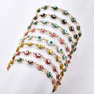 Bracelet en acier inoxydable de 4 mm avec œil turc rond, chaîne de main pour femme et fille, bracelet de cheville, bijoux en métal, cadeau d'été - Product Image 1