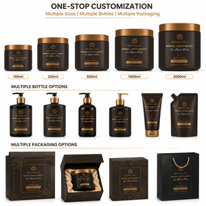 Kit de Traitement Capillaire au Kératine Brésilienne Bio Personnalisable, Crème <span class=keywords><strong>Masque</strong></span> à l'Huile d'Argan, Soin Capillaire Lissant et Réparateur, OEM/ODM - Meilleure Vente - Product Image 1