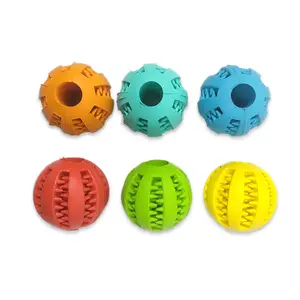 Wholesale Dog Pet Chew Toys Pet Tooth Cleaning Interactive Dog Food Ball TPR Dog Bite Ball