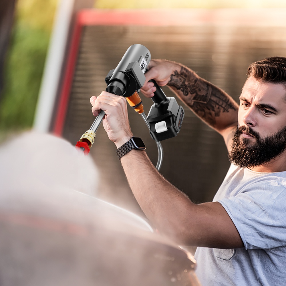 Cordless Pressure Washer, Portable Power Cleaner, Handheld High-Pressure Car Washer Gun/,2*Battery & Charger Included, High Pressure