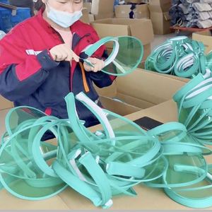 High Quality Transparent PVC Plastic <b>Sunscreen</b> Sunshade Hat UV Protection Head Cap Hair Clip Empty Cap Visor for Riding - Product Image 3