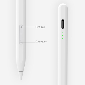 Stylet tactile capacitif rechargeable pour tablette <span class=keywords><strong>iPad</strong></span>, avec gomme intégrée et fonction de clic rétractable – Vente en gros usine - Product Image 1