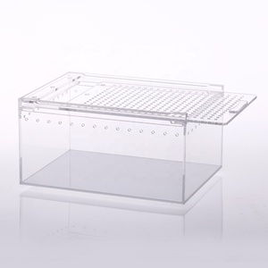 Sürüngenler ve böcekler için özel Logo şeffaf şeffaf akrilik evcil hayvan kafesi Terrarium Tarantula akrep Isopod Mantis - Product Image 3