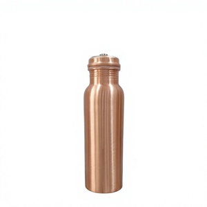 Handmade 950ML Minimalist Style Ayurveda Water Bottle Pure <b>Silver</b> Copper Leak Proof Direct Drinking for Metal Drinkware - Product Image 1