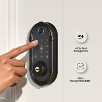 Cerradura Inteligente con Huella Digital, Cerradura Digital con Teclado y Huella Digital Bluetooth Tuya, con Desbloqueo por Código y Llave