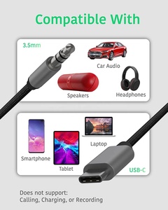 Cable de Audio de 3 pies trenzado <span class=keywords><strong>USB</strong></span> <span class=keywords><strong>C</strong></span> a 3,5mm, Cable de Audio tipo <span class=keywords><strong>C</strong></span>, adaptador estéreo para auriculares, adaptador para altavoz, Aux para coche - Product Image 6