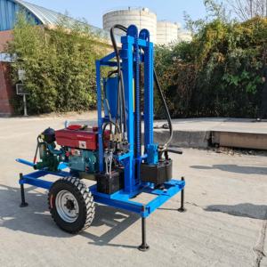 HP22 / 28 / 35 소형 유압식 수井 시추기 디젤 휴대용 물 시추 장비 120 200m 시추공 - Product Image 3