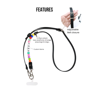 Cross body phone strap beaded custom name lanyard special gift for teacher badge necklace ID badge holder colorful fun lanyard - Product Image 4