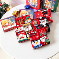 Coffret Cadeau Chaussettes de Noël – Nouvelle Collection Automne/Hiver – Chaussettes Mi-Mollet à Motifs Dessin Animé pour Femme – Idéal pour Cadeau de Noël Familial ou Petite Attention