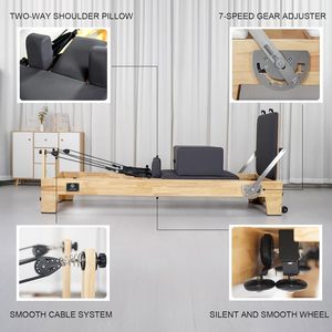 Precio barato de fábrica al por mayor hogar mango saltar cuerda ajustar calcetines Pilates-Hack máquina gimnasio Pilate Reformer - Product Image 5