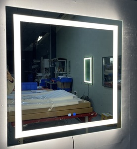<span class=keywords><strong>Miroir</strong></span> de salle de bain d'hôtel rectangulaire moderne à LED sans cadre, <span class=keywords><strong>chauffant</strong></span>, anti-buée, certifié IP66, certifié ETL, logo personnalisé - Product Image 2