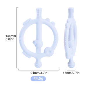 Anneaux de dentition en silicone pour bébés, jouets à mâcher, hochets et empilables pour nourrissons - Product Image 6