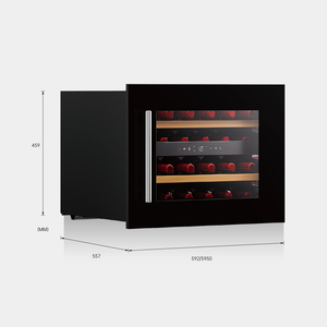 Fábrica de Enfriadores de <span class=keywords><strong>Vino</strong></span>, Venta al por Mayor, Compresor Eléctrico para 24 Botellas, Refrigerador de <span class=keywords><strong>Vino</strong></span> Tinto con Exhibición de Madera Integrada, <span class=keywords><strong>Horizontal</strong></span>, para Hogar y Hotel - Product Image 3