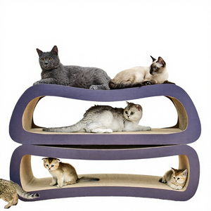 Fabrieksgroothandel 65*40*9cm Ovale Papieren Ecologische Kattenboom Gesneden Stijl Alle Seizoenen OEM - Product Image 2