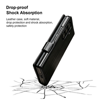 Étui portefeuille de luxe en cuir véritable pour Samsung Galaxy Z Fold 8 Ultra, avec rabat magnétique, fente pour cartes et fonction support