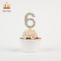 Bougies à paillettes d'anniversaire, bleu et rose, motif de gâteau, mariage, fête de vacances, gâteau dégradé de couleur, bougies à fil fin