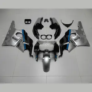 Abs Plastic Full Fairing Kit For Honda CBR400 NC29 silver Black blue Injection Motorcycle Bodywork